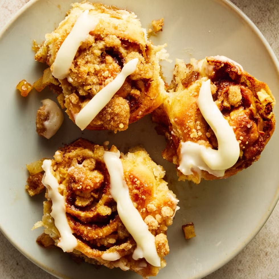 Sheet Pan Apple Fritter-Style Cinnamon Rolls