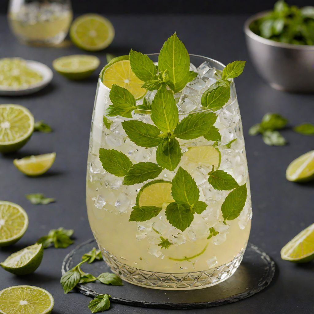 Herb-Infused Gin Fizz with Basil and Lime