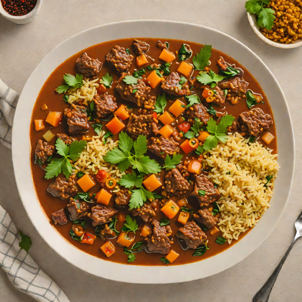 Spicy Nkui Stew with Smoked Beef and Egusi