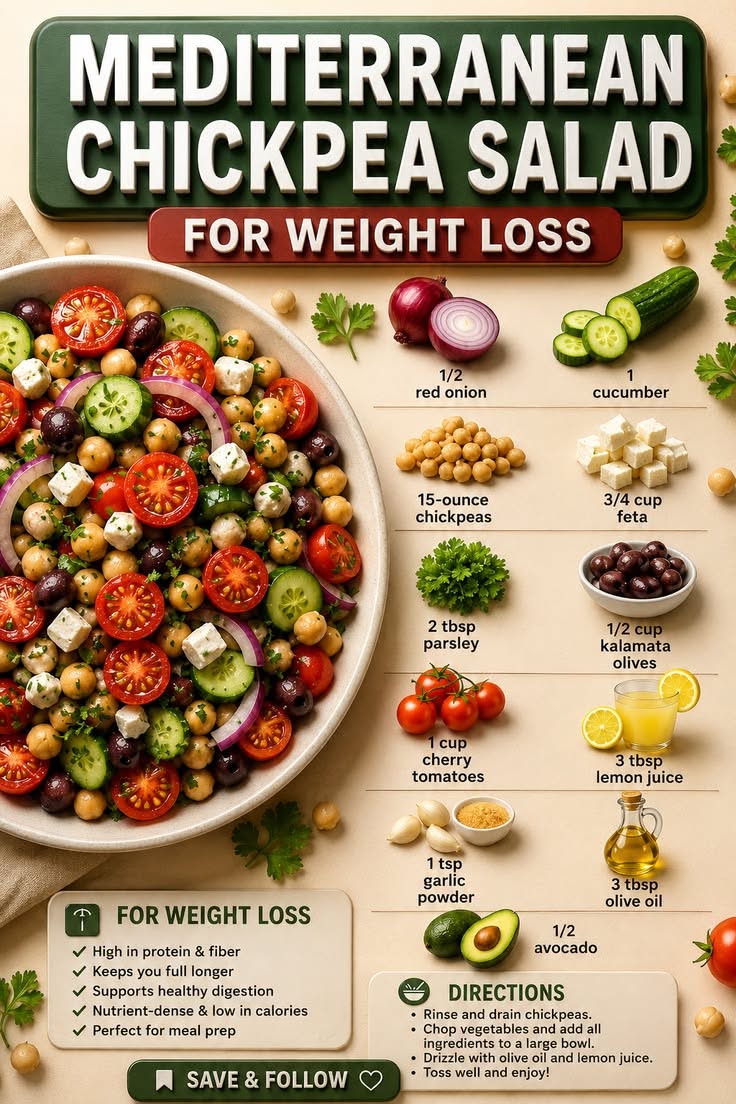 Herb-Marinated Mediterranean Chickpea Salad