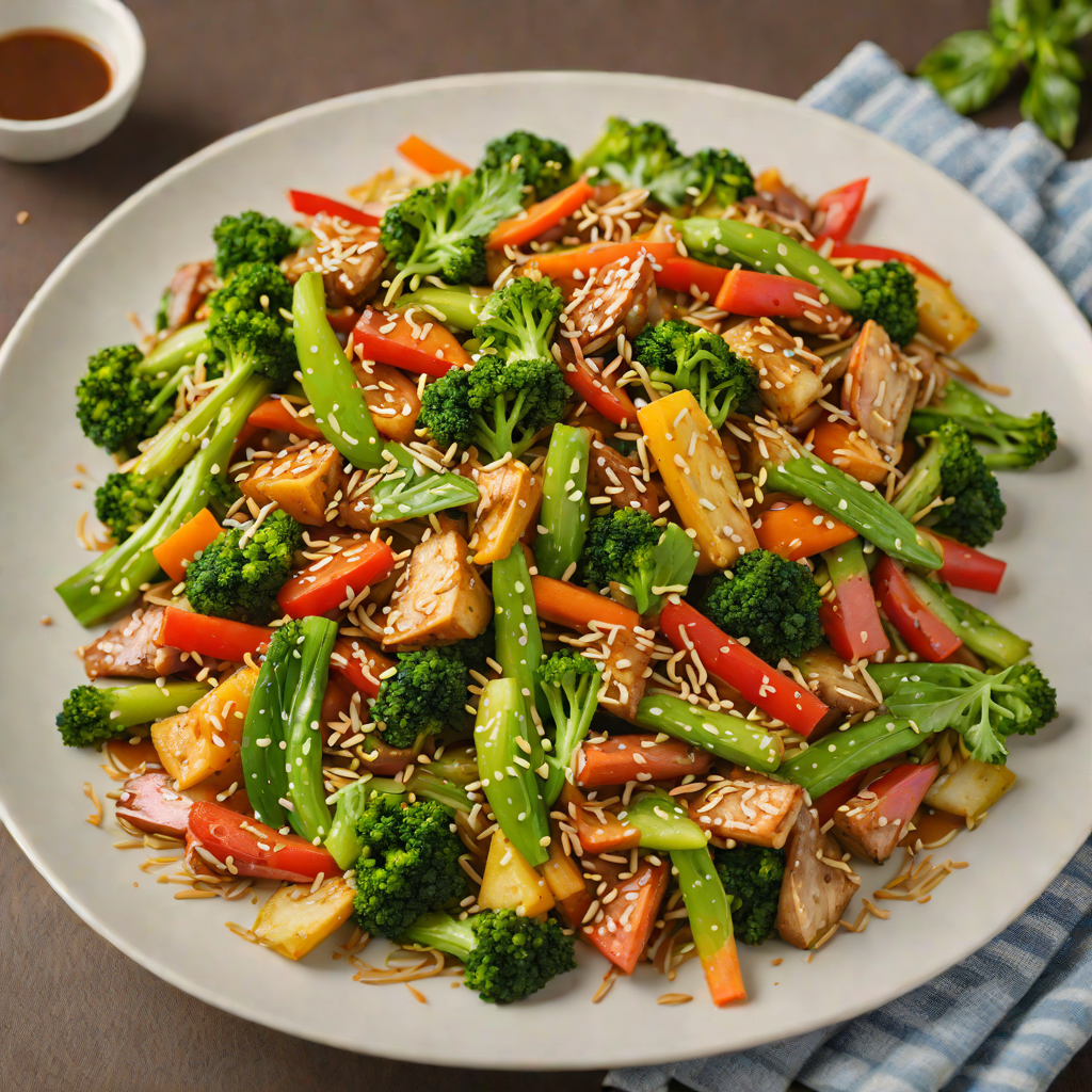 Vegetable Stir-Fry with Garlic Sesame Sauce