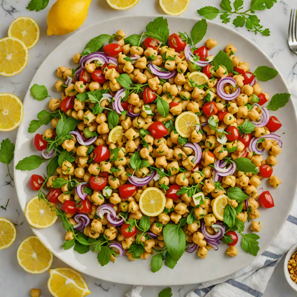 No-Cook Mediterranean Chickpea Salad with Lemon and Herbs