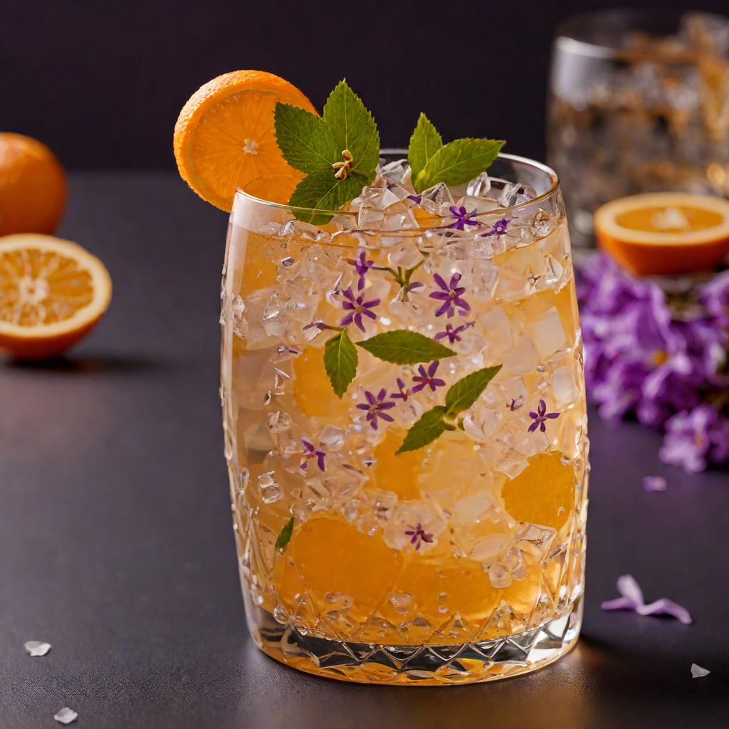 Orange Blossom Highball with Violet Essence