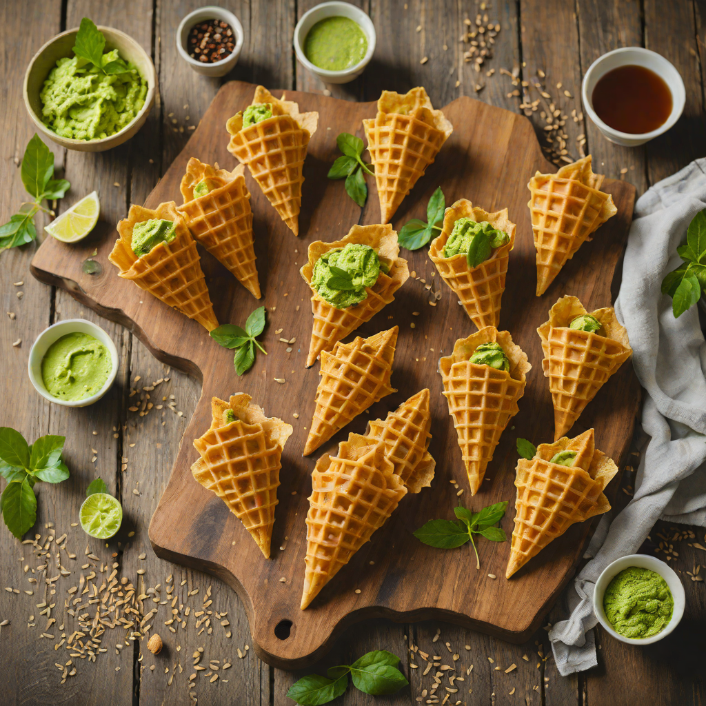No-Bake Matcha Taiyaki Waffle Cones