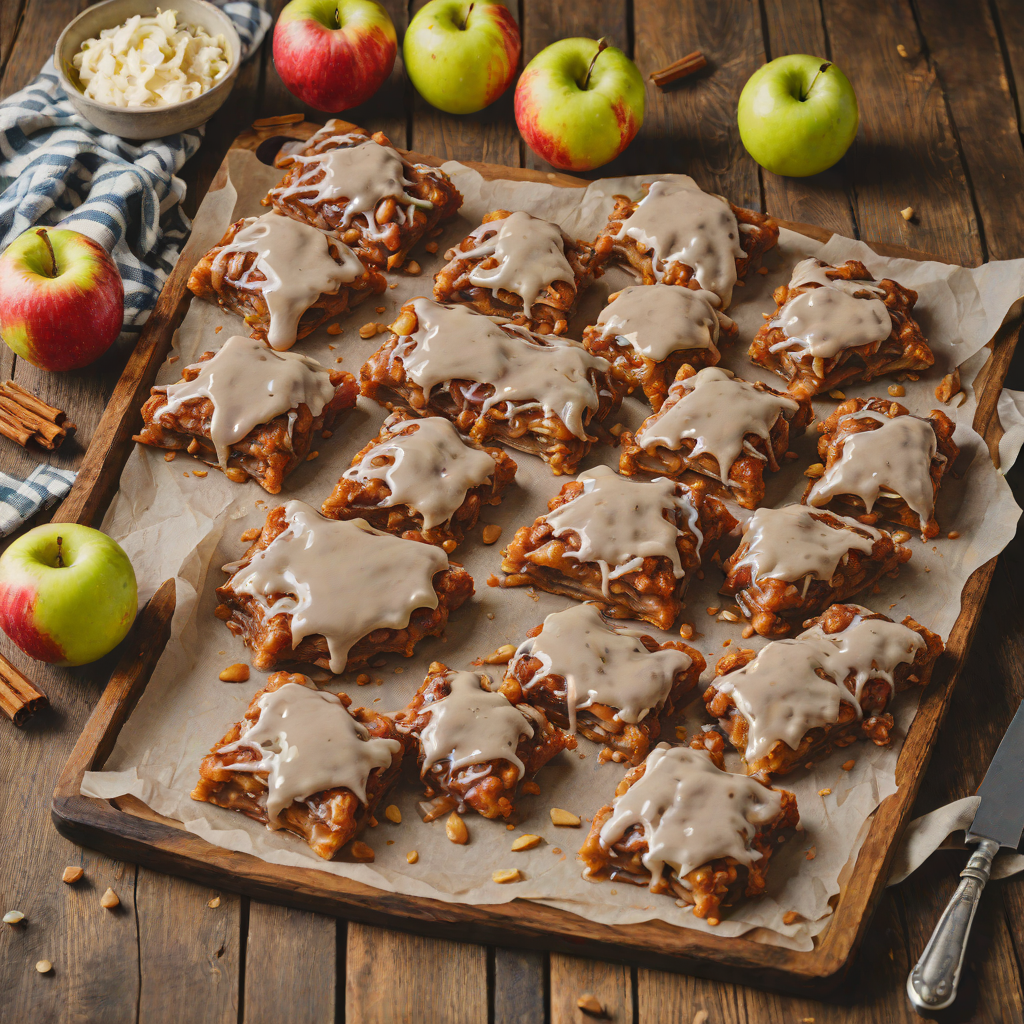 Apple Fritter Sheet Pan with Cinnamon Glaze