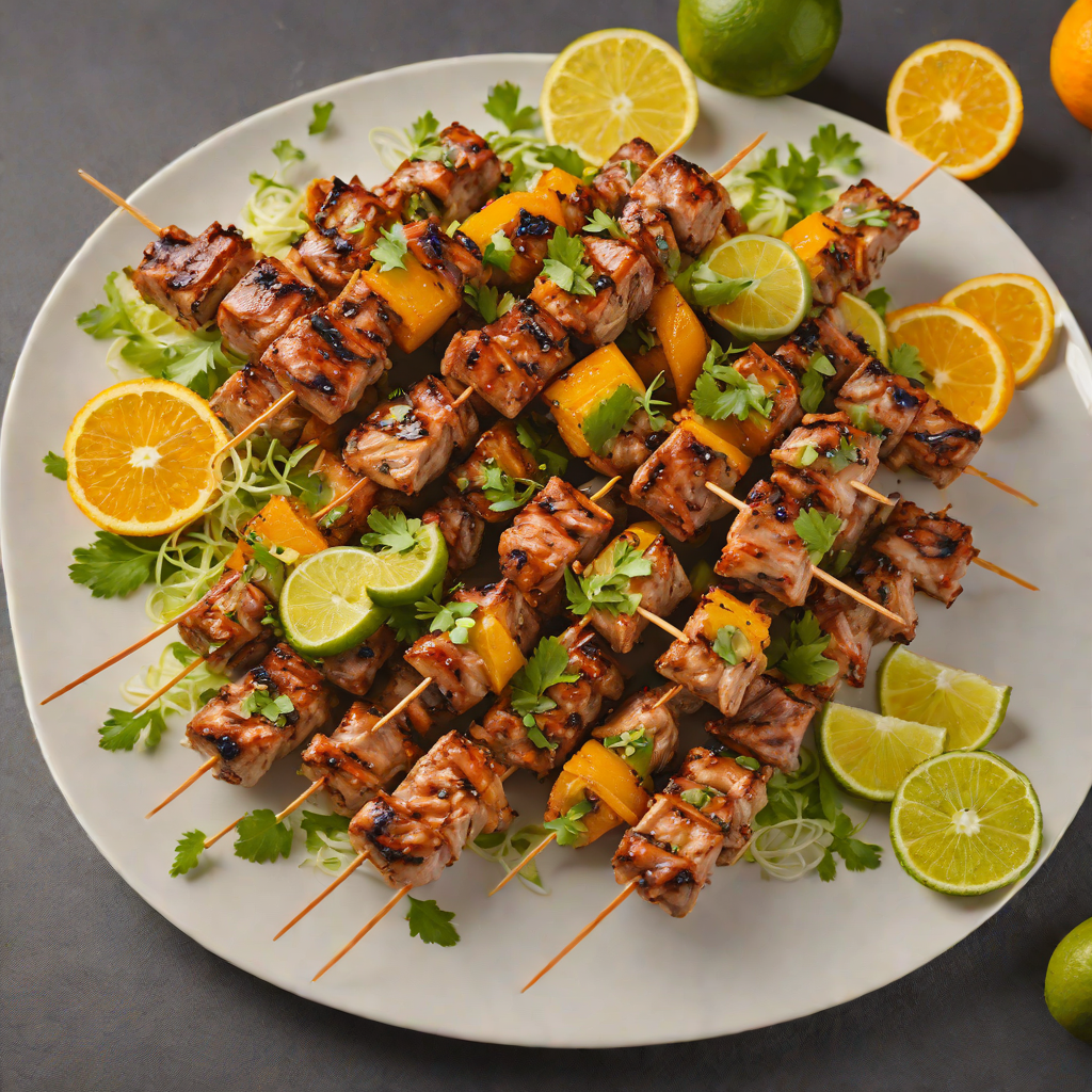 Orange and Lime Marinated Grilled Pork Skewers