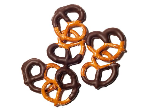 Dark Chocolate-Dipped Sourdough Pretzels with Lemon Zest