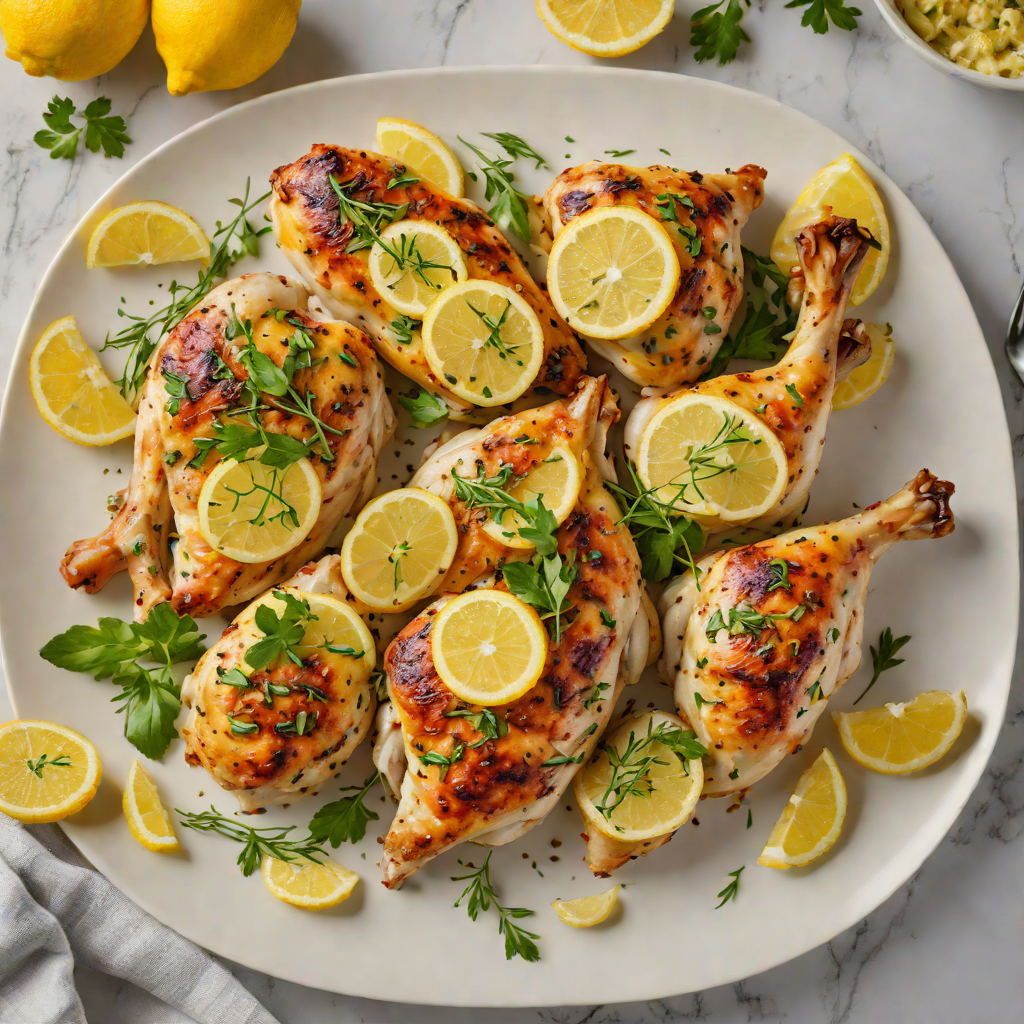 Baked Lemon-Garlic Chicken with Herb Butter