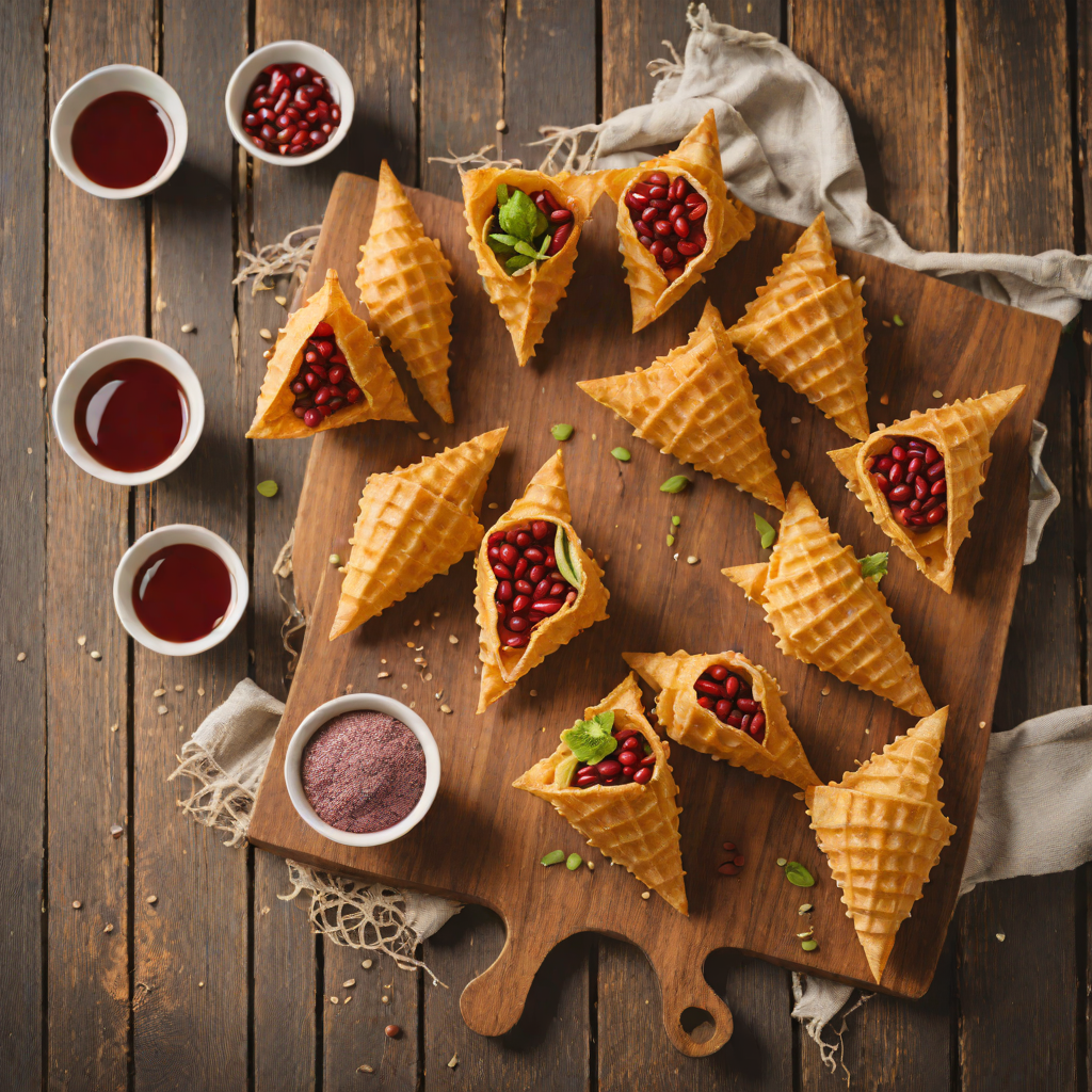 Taiyaki-Inspired Red Bean Pancake Cones