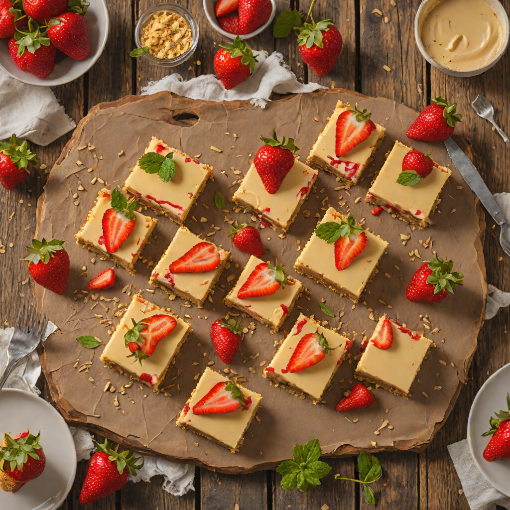 Baked Strawberry Cheesecake Bars with Graham Cracker Crust