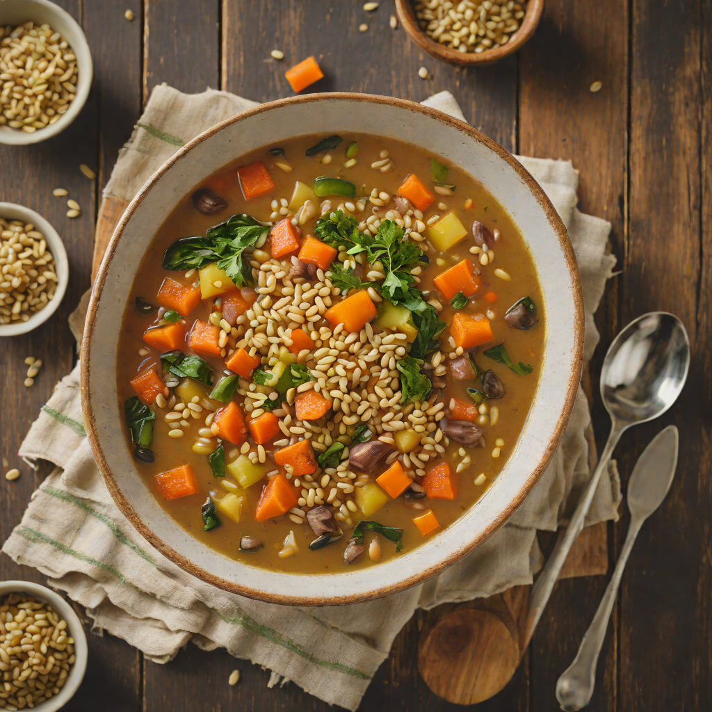 Hearty Autumn Vegetable and Barley Soup