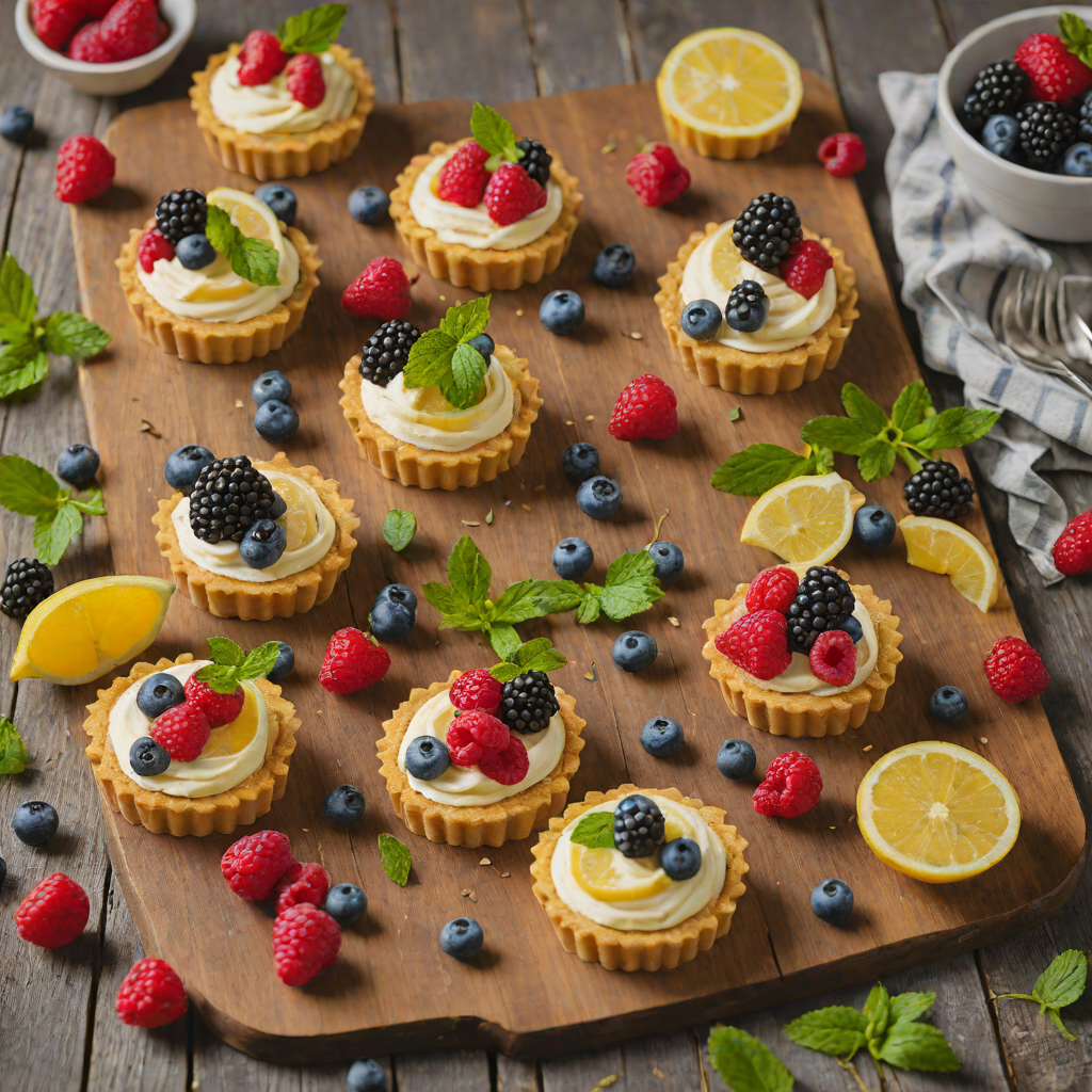No-Bake Lemon Mascarpone Tartlets with Fresh Berries