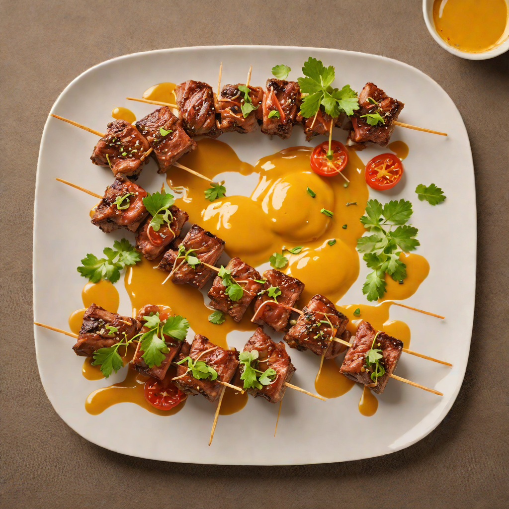 Grilled Beef Anticuchos with Aji Amarillo Sauce