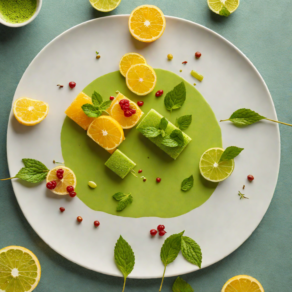 Matcha Citrus Sparkler with Yuzu and Mint