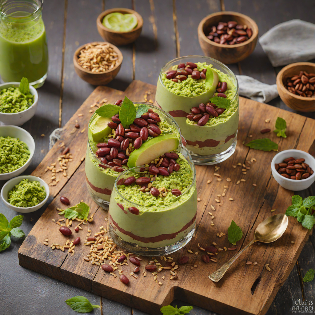 No-Bake Matcha Red Bean Parfait