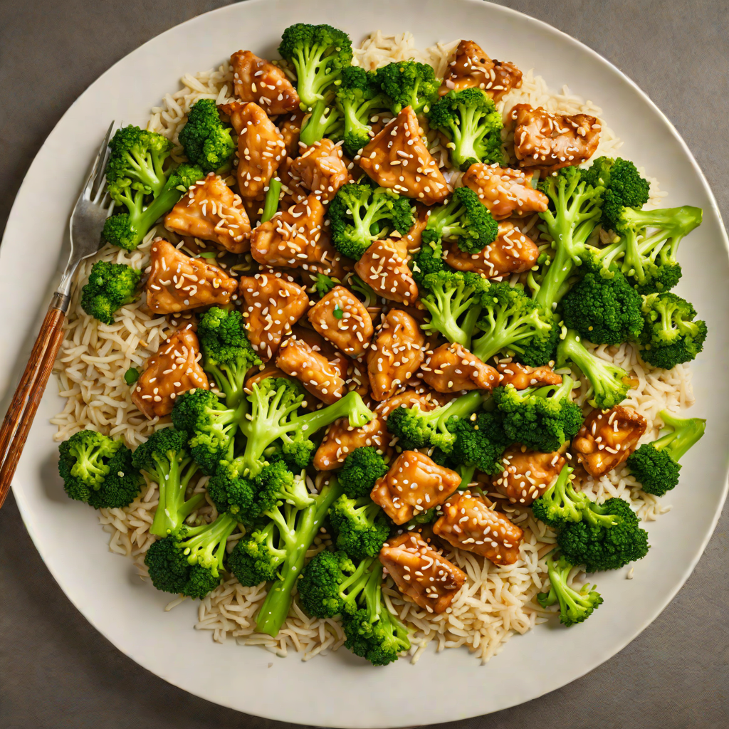 Stir-Fried Sesame Garlic Chicken with Broccoli