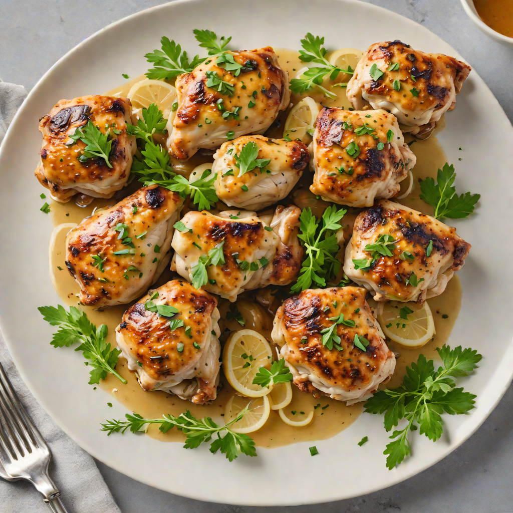 Pan-Seared Chicken Thighs with Roasted Garlic and Herb Whole30 Sauce
