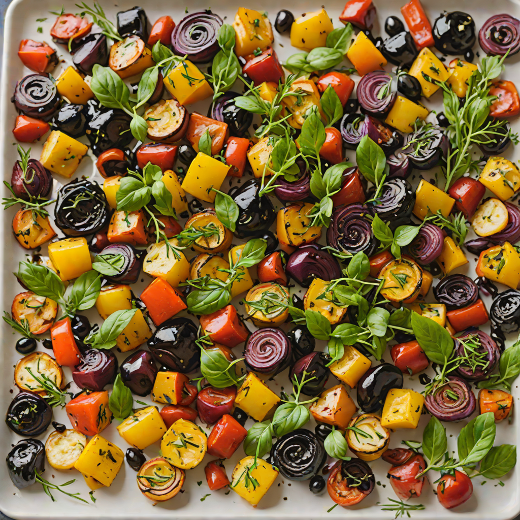 Sheet Pan Italian Herb-Roasted Vegetables with Balsamic Glaze