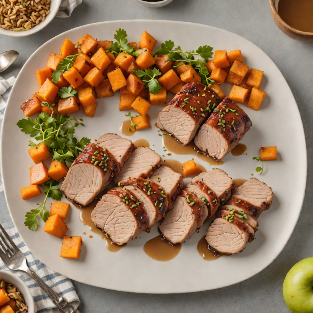 Sheet Pan Maple-Glazed Pork Tenderloin with Apple and Sweet Potato