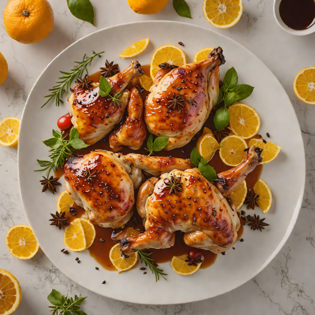 Spiced Citrus-Glazed Chicken with Star Anise