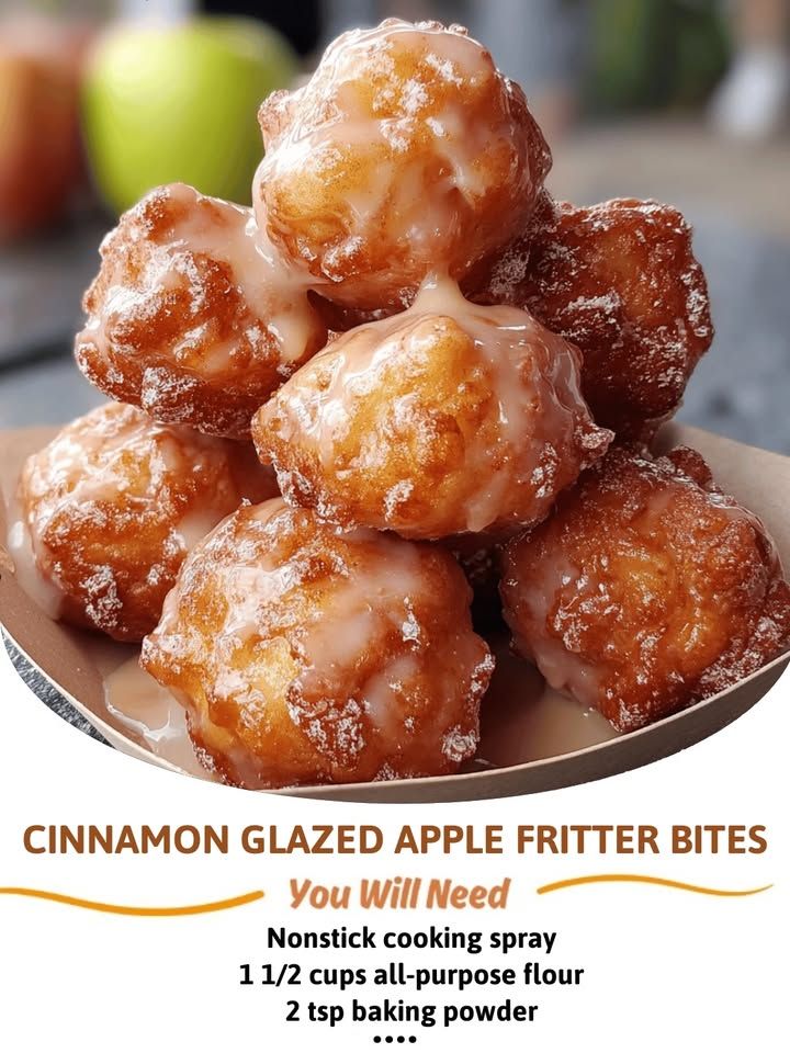 Oven-Roasted Apple Fritters with Cinnamon Sugar Glaze