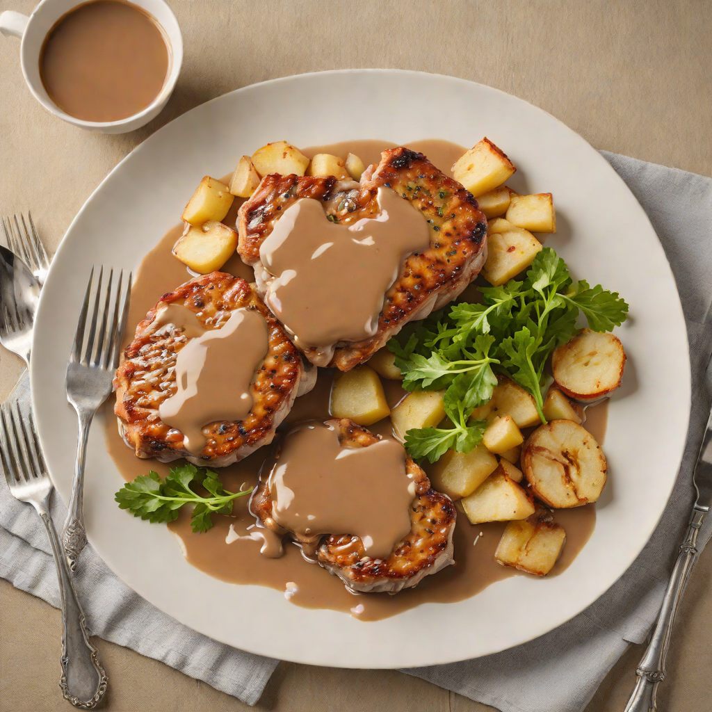 Pan-Fried Pork Chops with Apple-Cider Pan Gravy