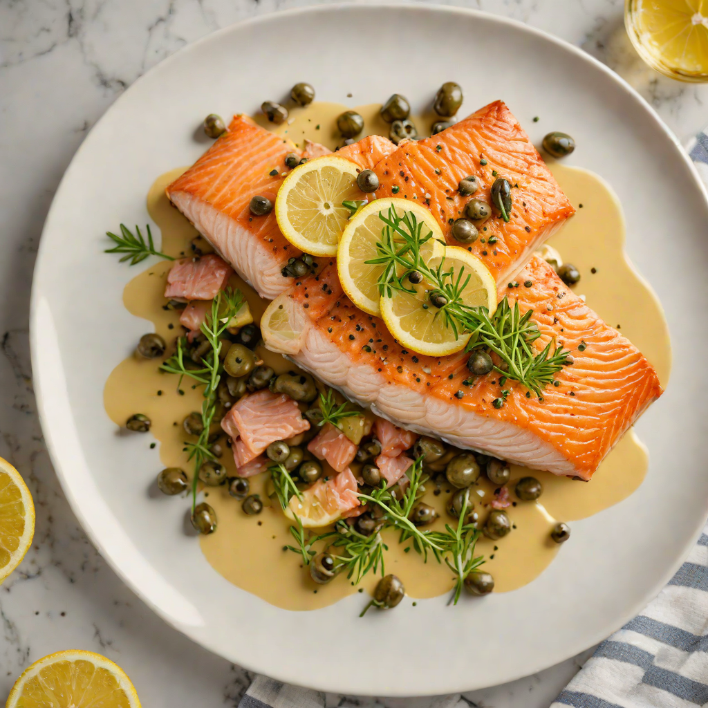 Pan-Seared Salmon with Lemon Butter and Capers