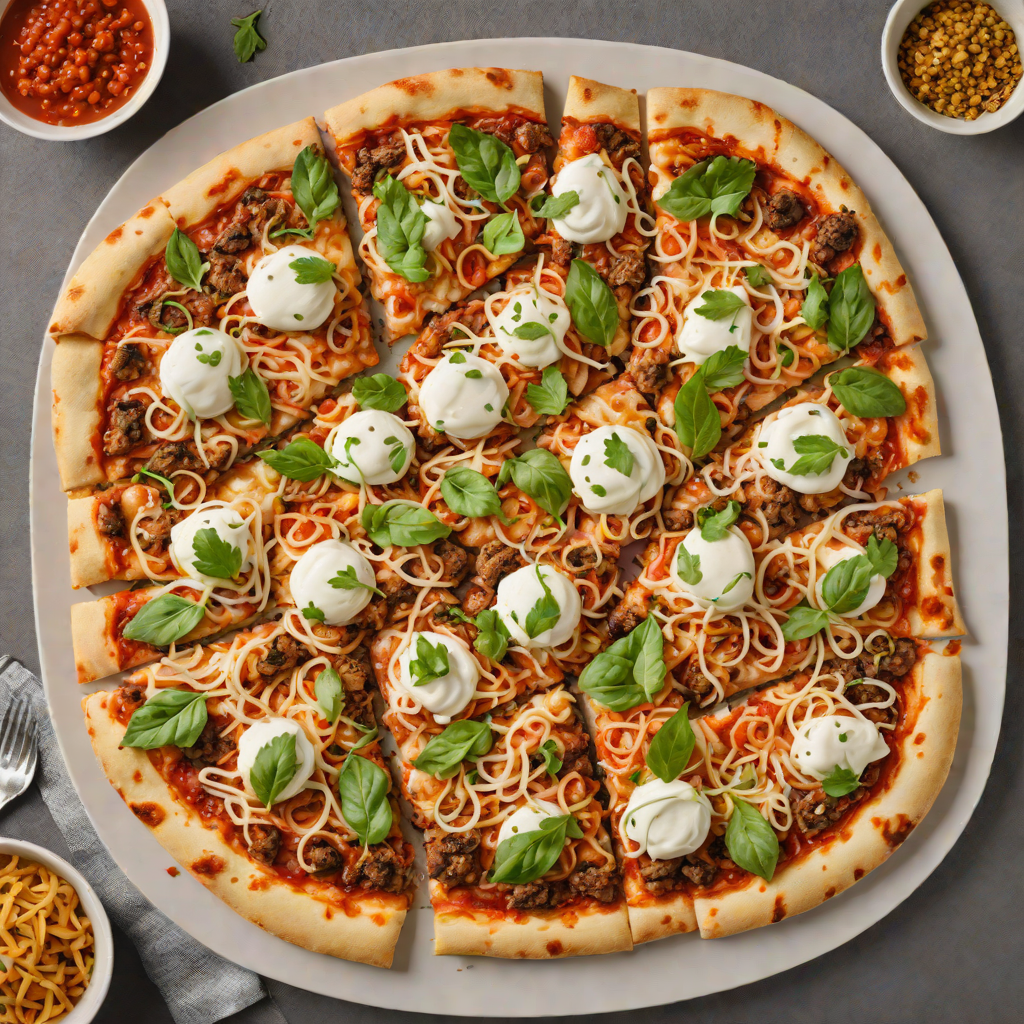 Spicy Korean-Style Pork Bulgogi Pizza with Kimchi and Mozzarella