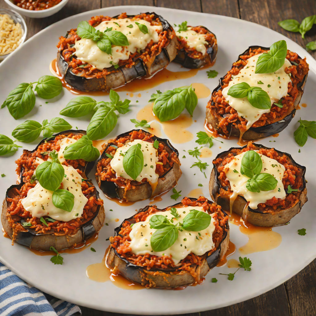 Baked Italian-Style Eggplant Parmesan Slices