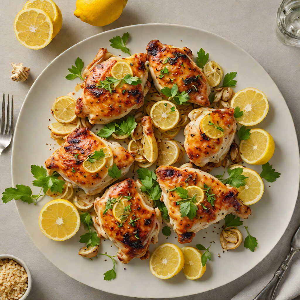 Sautéed Pan-Seared Lemon Garlic Chicken Thighs