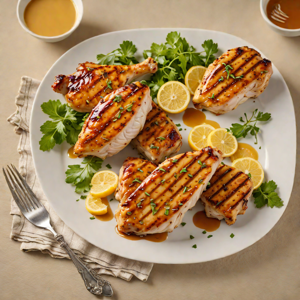 Trolley-Style Grilled Chicken with Honey Mustard Glaze