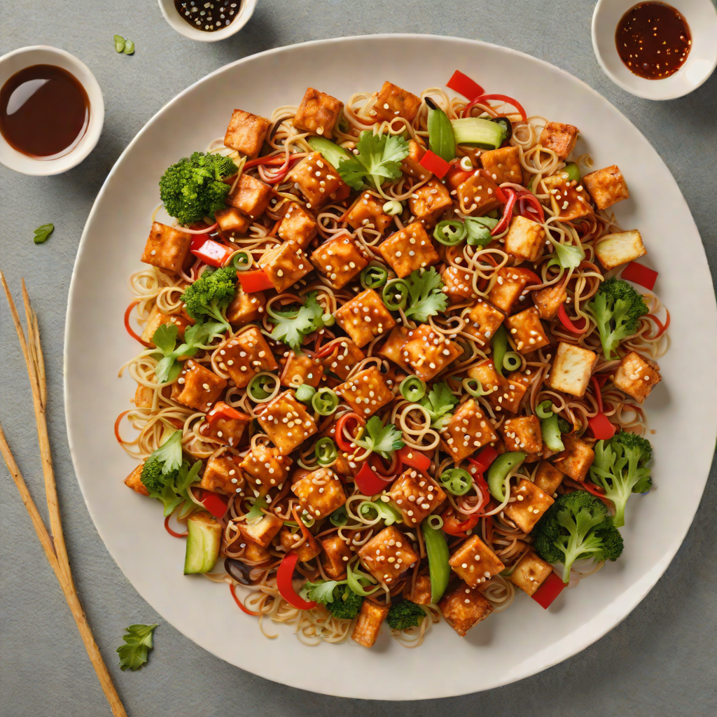 Vegetarian Korean-Inspired Spicy Tofu Stir-Fry