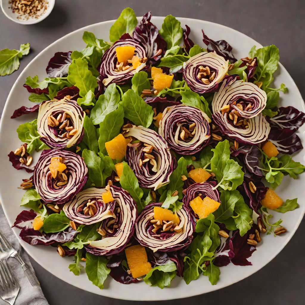 Pan-Seared Radicchio with Orange and Walnut Vinaigrette