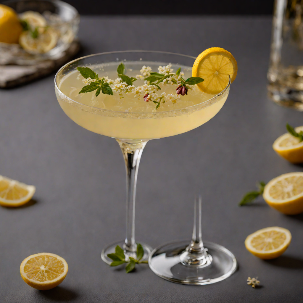 Pressed Gin Blossom with Elderflower and Lemon