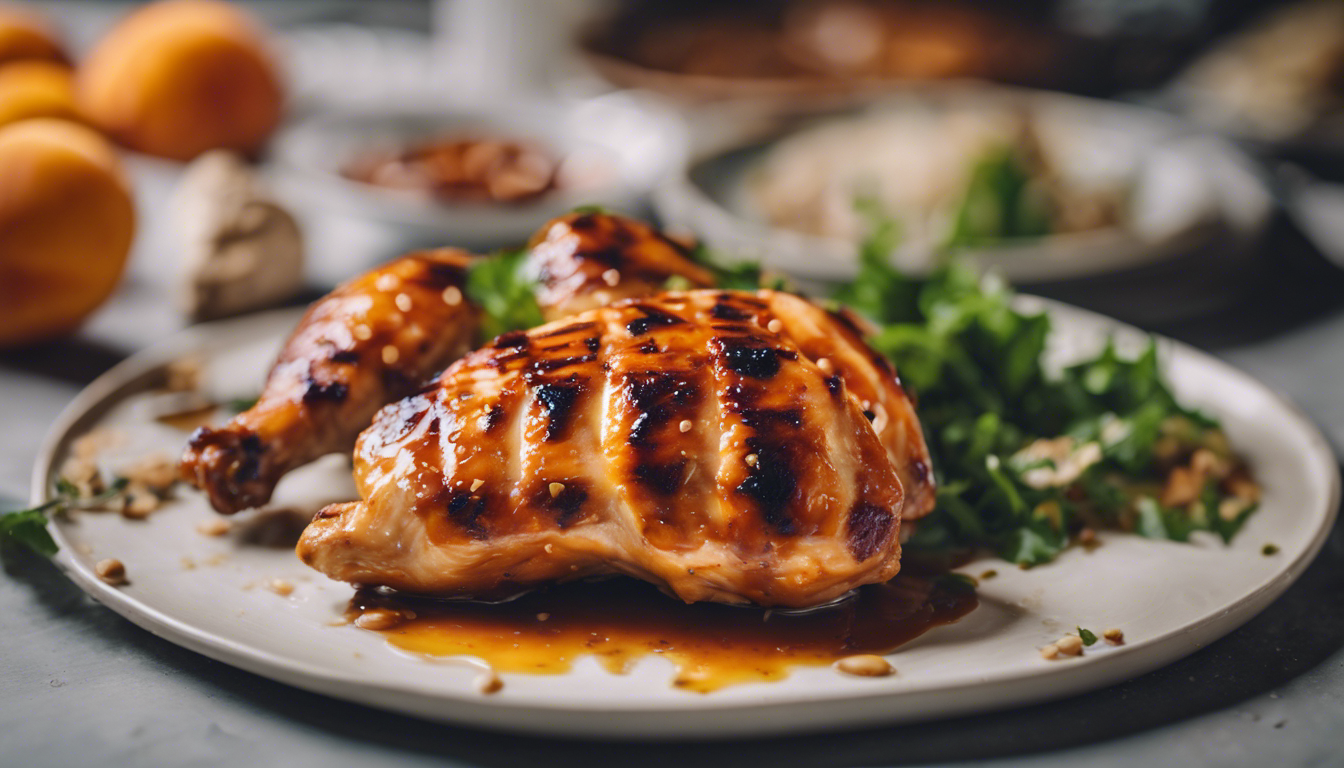 Herb-Infused Grilled Chicken with Apricot-Glazed Carrots