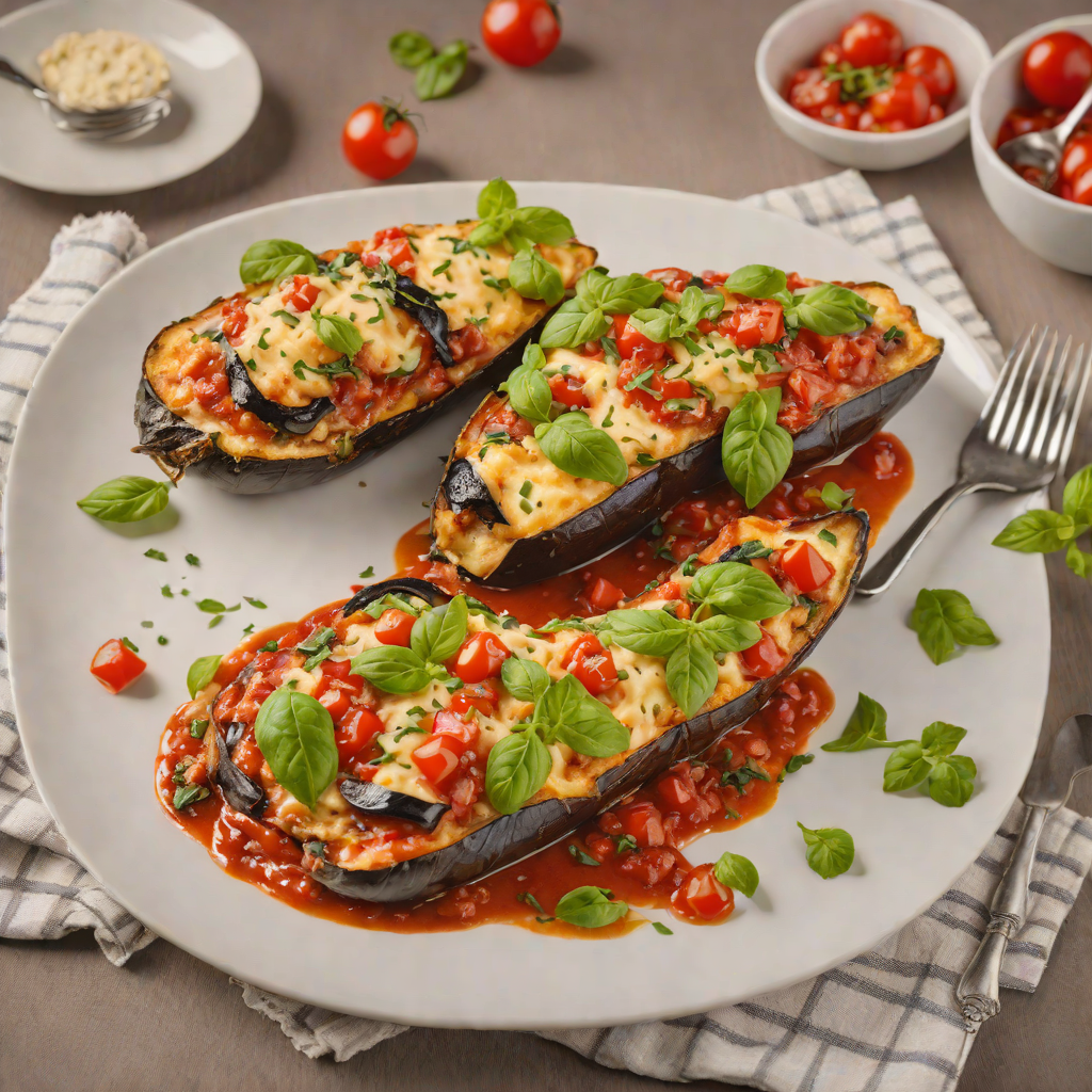 Baked Eggplant and Cheese Casserole with Tomato Basil Sauce