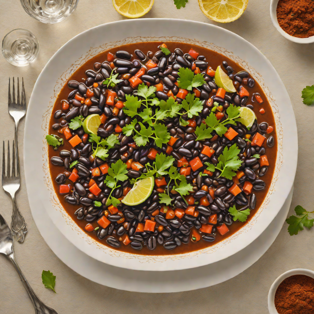 Spiced Rum Braised Black Beans with Smoked Paprika