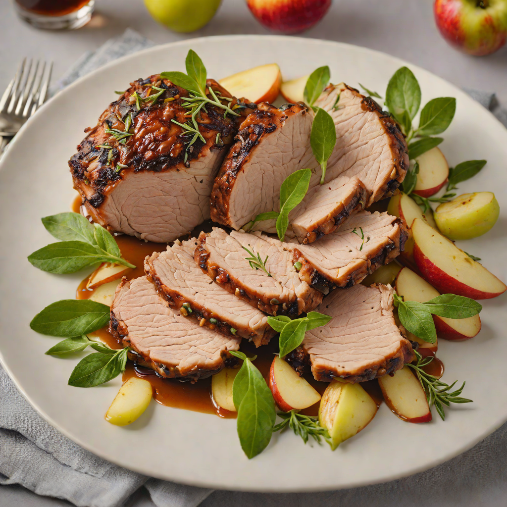 Oven-Roasted Pork Shoulder with Apple and Sage