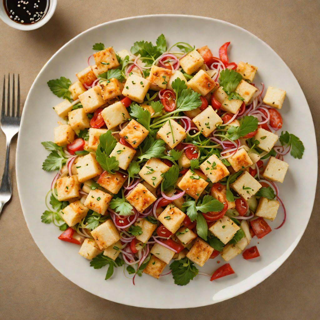 Sautéed Korean-Inspired White Radish and Tofu Stir Fry
