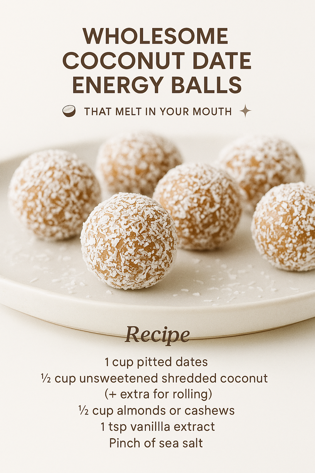 Quick No-Bake Coconut Date Energy Bites