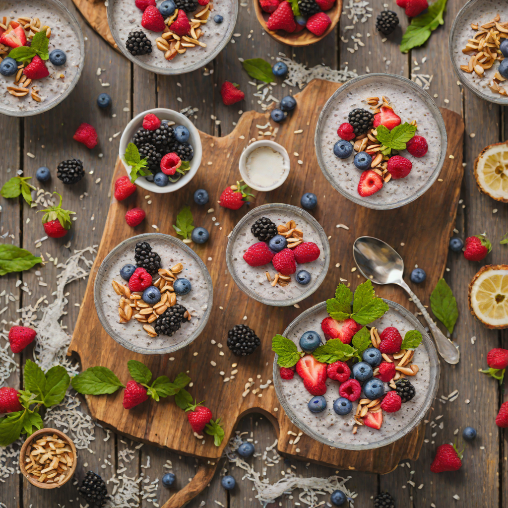 No-Bake Berry Chia Pudding with Coconut Milk