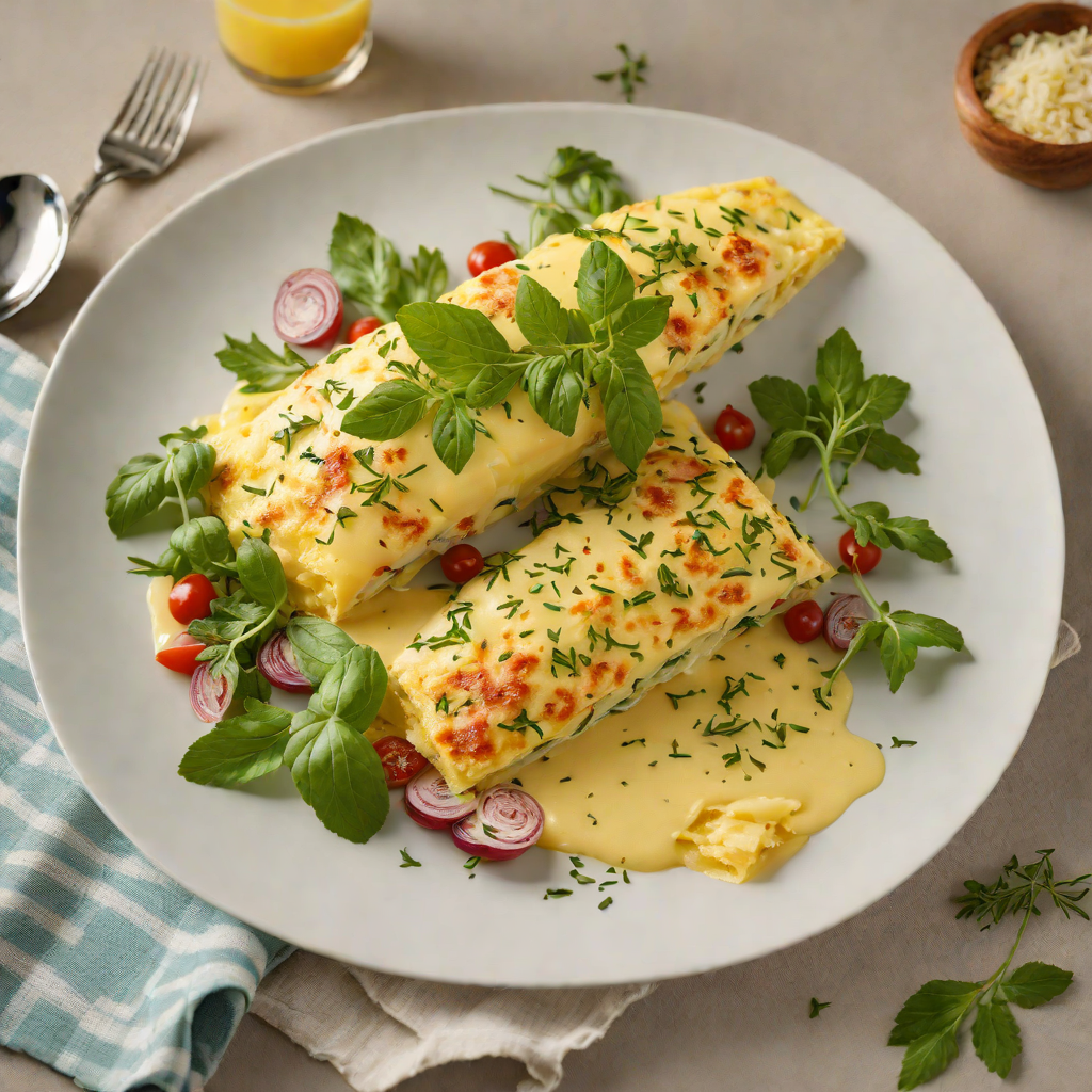 French-Inspired Herb Omelette with Gruyère Cheese