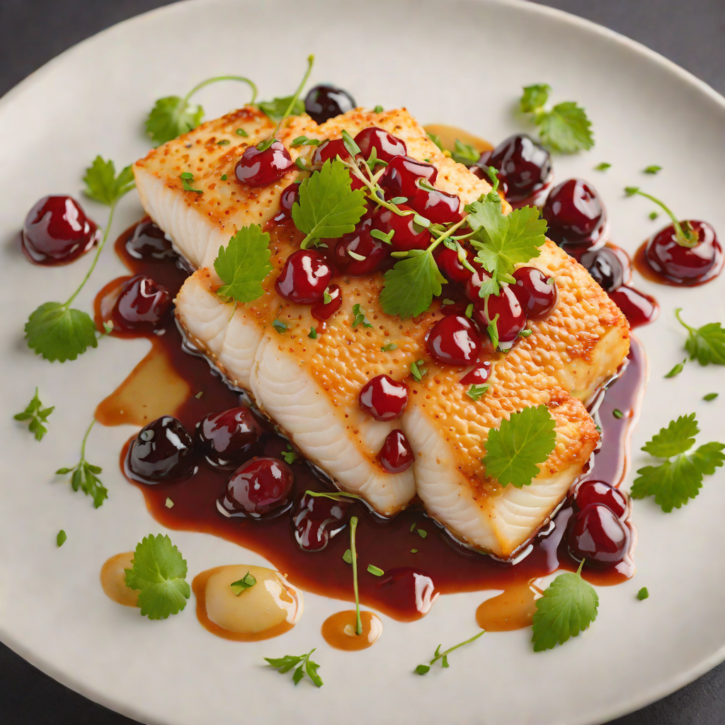 Pan-Seared Cod with Regional Michigan Cherry Glaze
