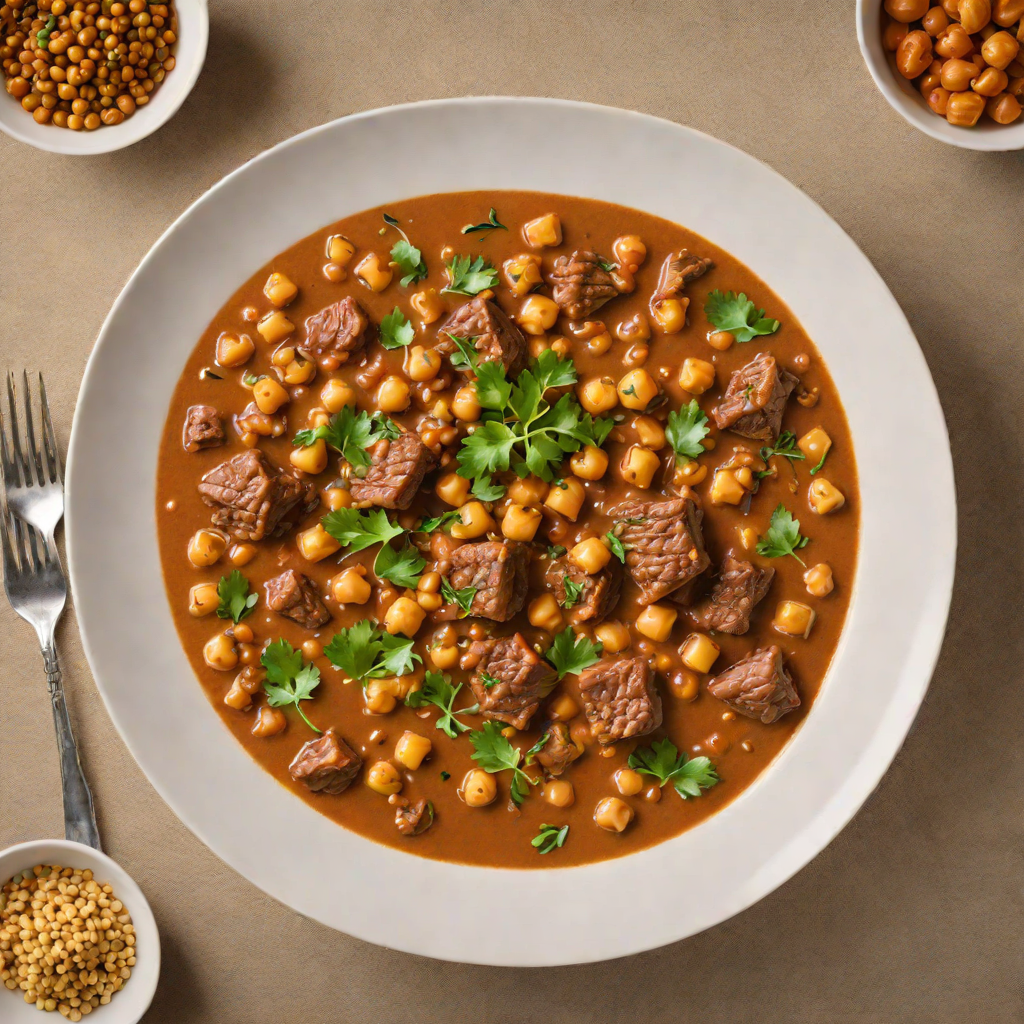 Red Rock Sandstone Spiced Lamb and Chickpea Stew