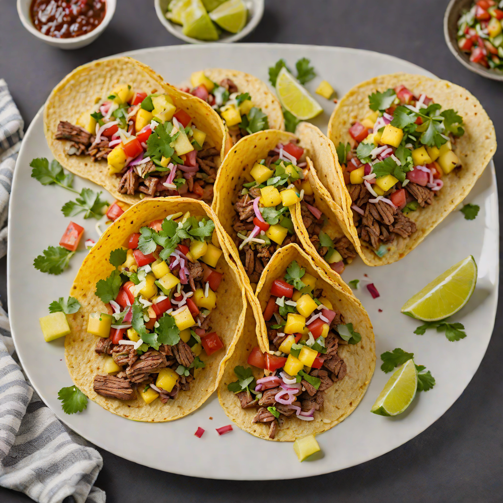 Pan-Seared Beef Tacos with Charred Pineapple Salsa
