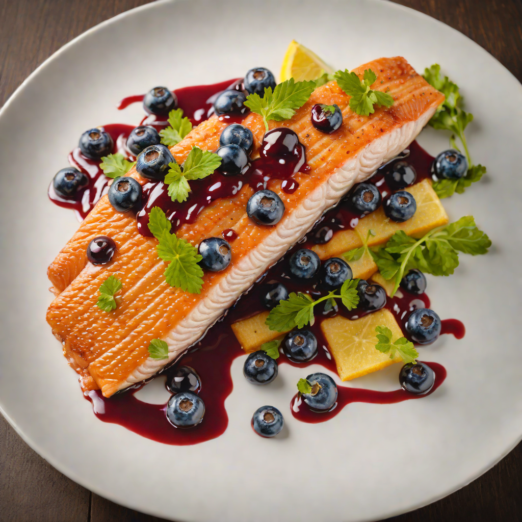 Pan-Seared Trout with Michigan Blueberry Reduction