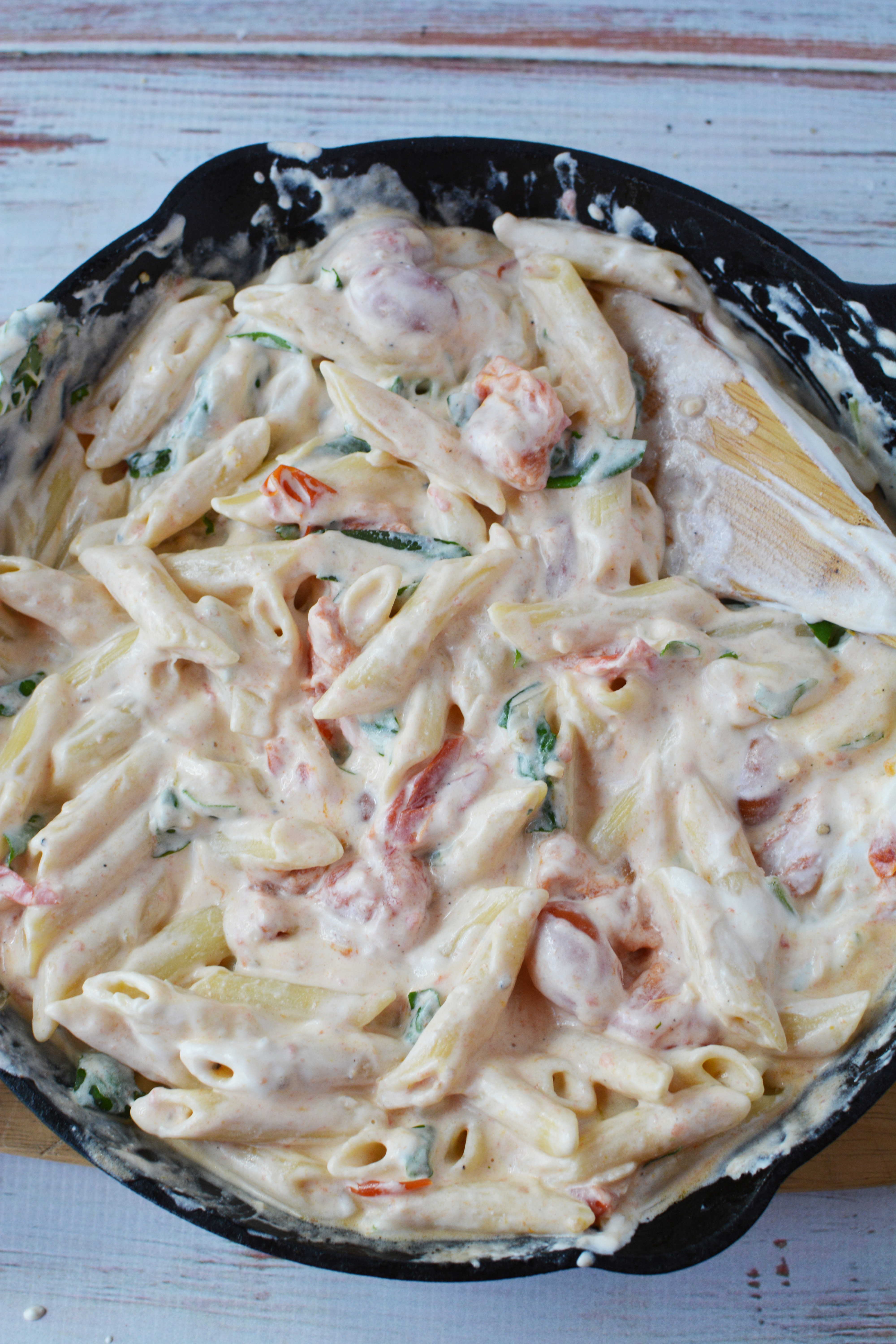 Tomato-Baked Pasta with Herb-Ricotta Layer