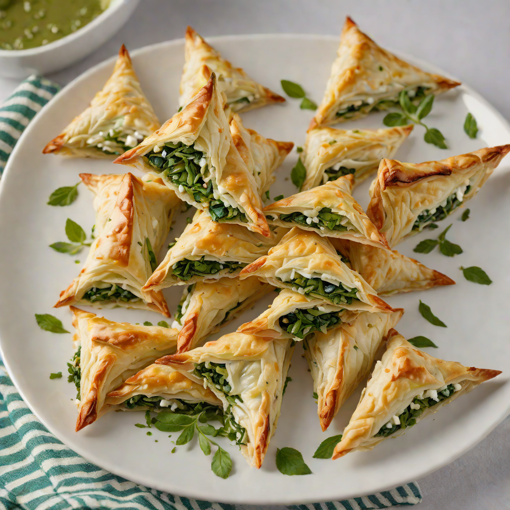 Spanakopita-Style Spinach and Feta Phyllo Triangles