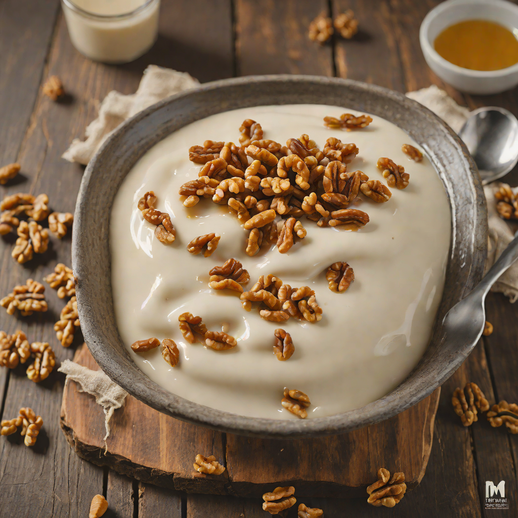 Strained Greek Yogurt with Honey and Toasted Walnuts