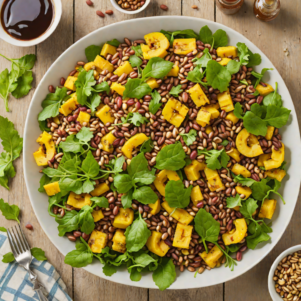 Baked Plantain and Black-Eyed Pea Salad with Balsamic Vinaigrette